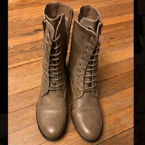 Gray Combat/ Vintage Boots